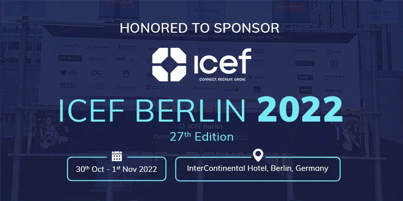 Delighted to sponsor ICEF Berlin, 27th Edition & Digital Day 2022, Berlin